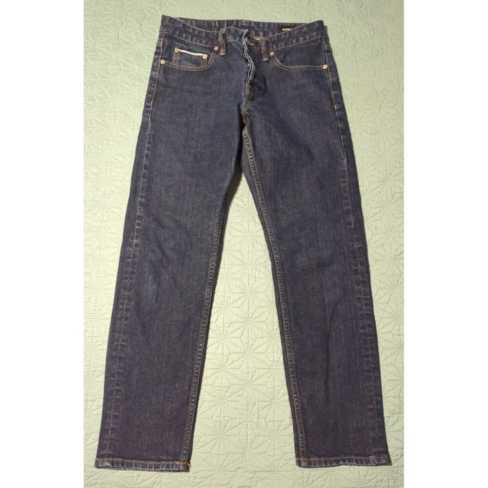 Bonobos Men’s Japanese Selvedge Jeans Indigo Blue Tailored Tapered Denim 30X30 - Picture 5 of 14